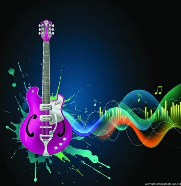 Cool Music Splash Guitar Vector Backgrounds Backgrounds Free Download