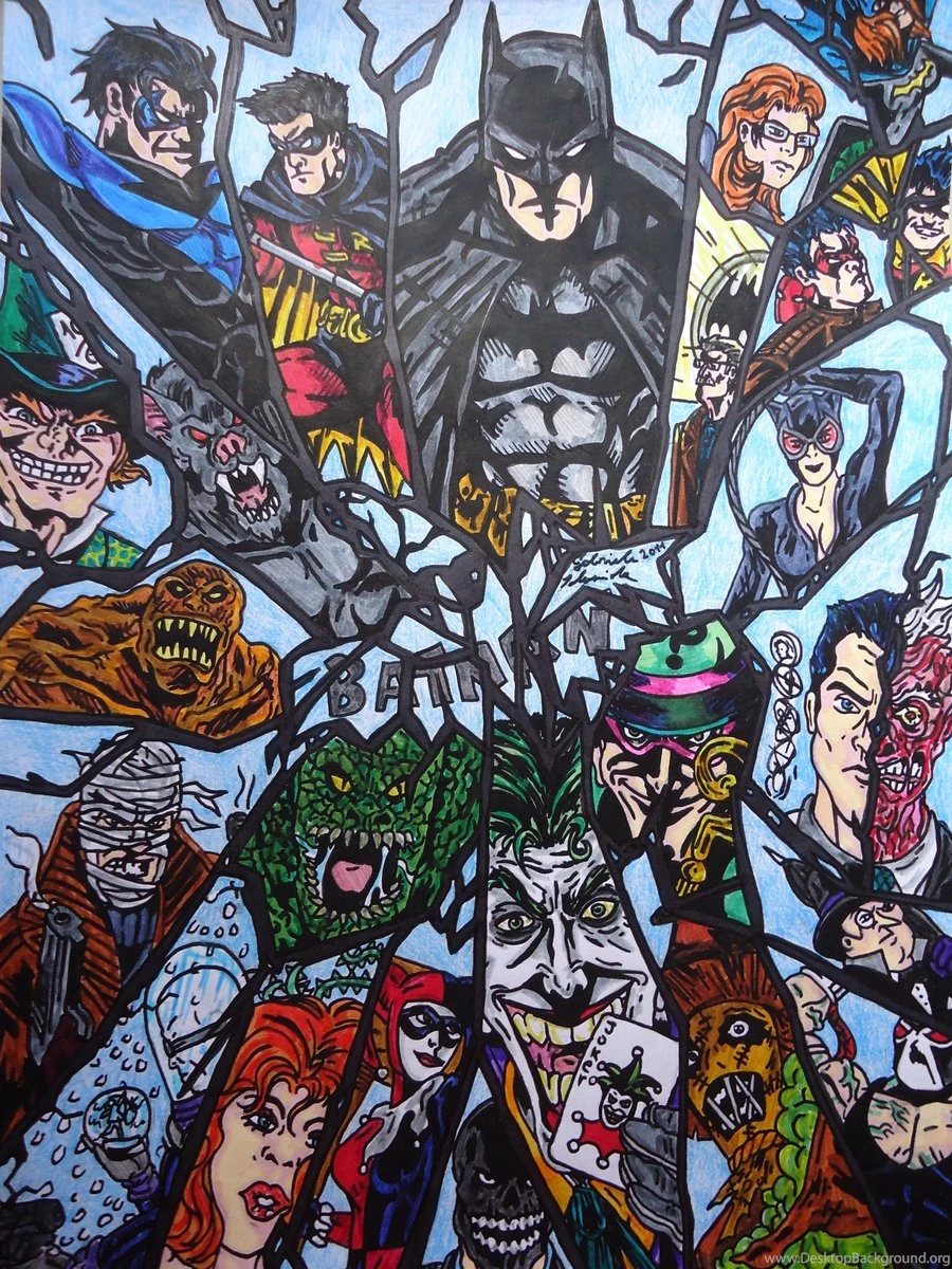 BATMAN Heroes And Villains By GabRed Hat On DeviantArt
