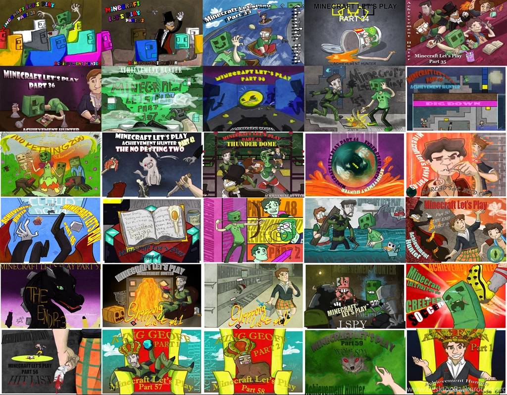 Achievement Hunter Minecraft Poster 31 60 By Guavajagular On ...