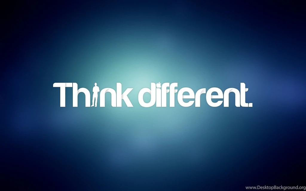 Think Different, Text, Blue HD Wallpapers