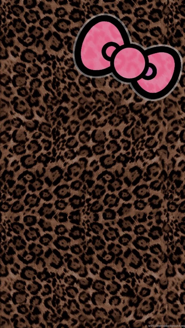 LOve Pink~: Brown Leopard HelloKitty Wallpapers