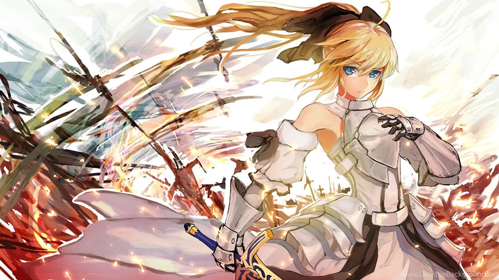 Armor Blonde Hair Blue Eyes Dress Fate Stay Night Fate Unlimited ...