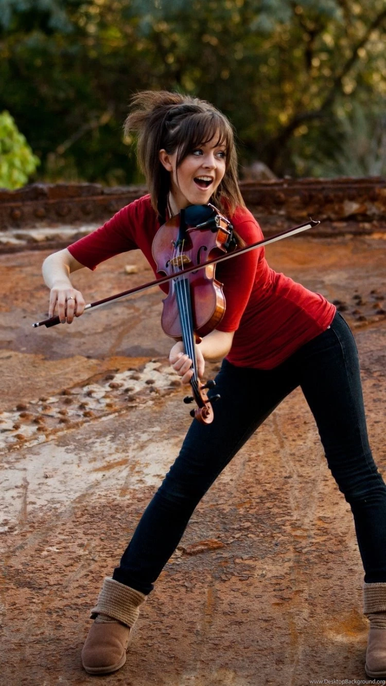 Cute Girl Play Violin Guitar Hq Iphone 5s Wallpapers