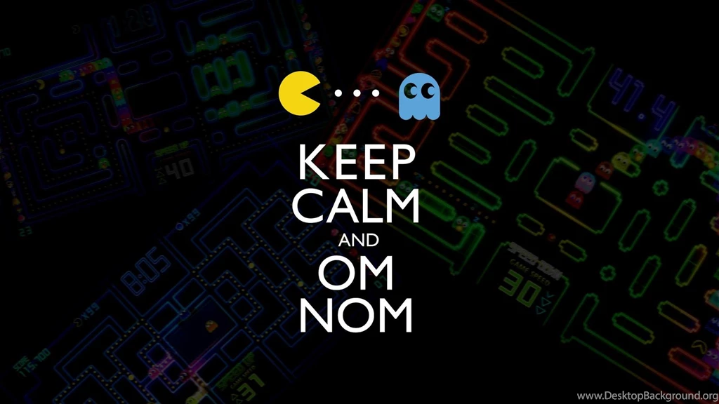 Keep Calm And Pacman Funny Text Video Games Wallpapers