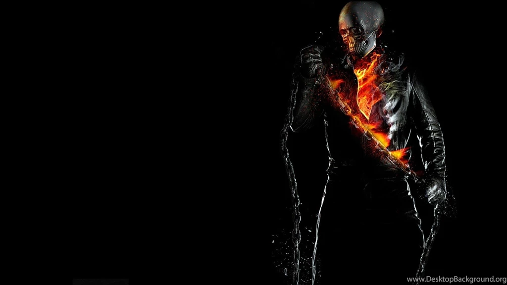 Chains Ghost Rider Backgrounds Black Fire Skeleton Ghost Rider ...