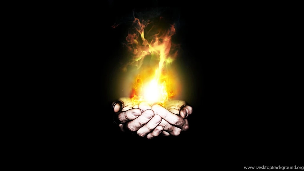 Artwork Black Backgrounds Fire Flame Hands Wallpapers