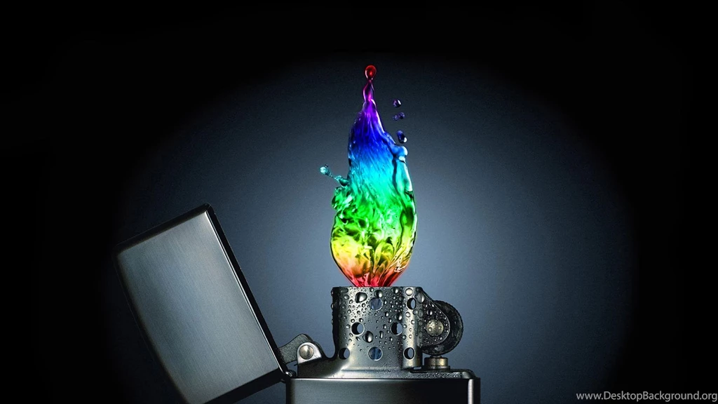Flames Fire Rainbows Lighters Black Backgrounds Lighter Flame ...