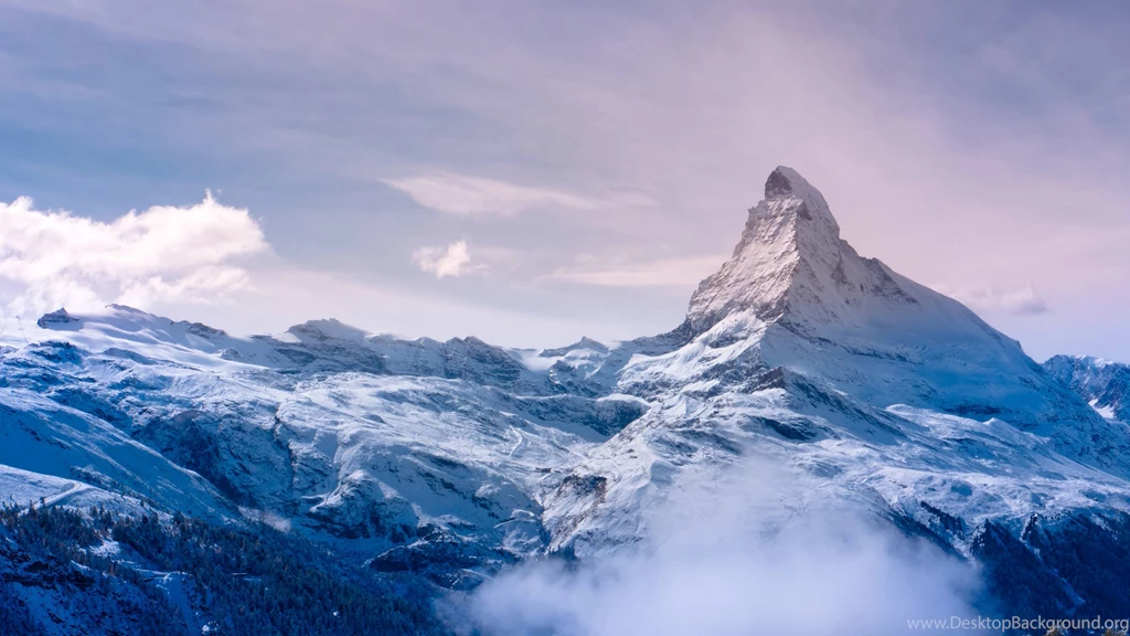 Winter Mountain Scene Wallpaper Backgrounds Uncalke.com