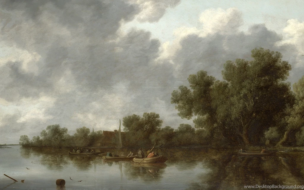 Salomon Van Ruysdael River Scene, Paintings, 1920x1200 HD ...