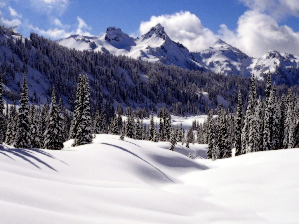 Winter Mountain Scene Wallpapers Full HD Uncalke.com