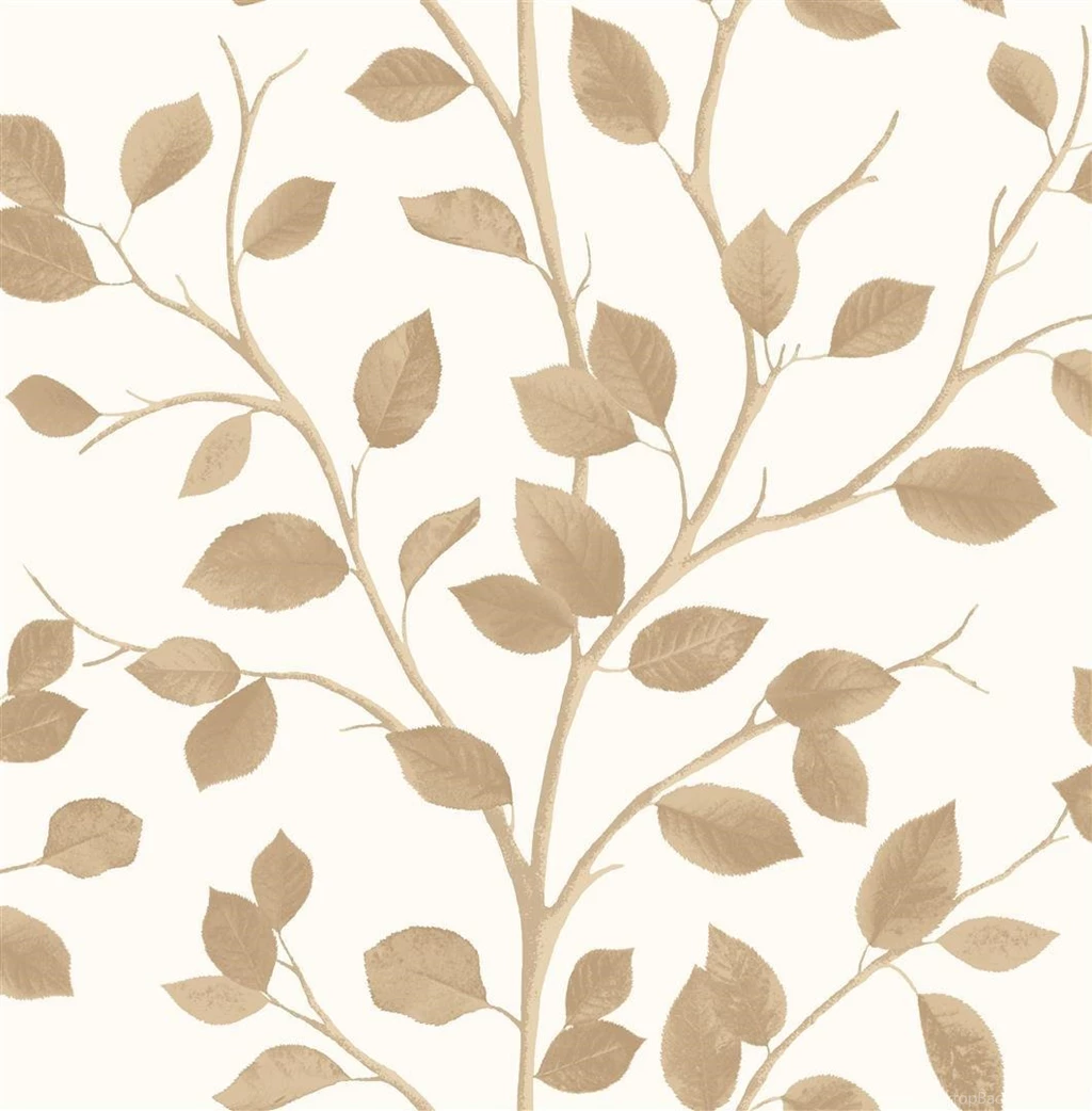 Woodland Leaves Gold Wallpapers