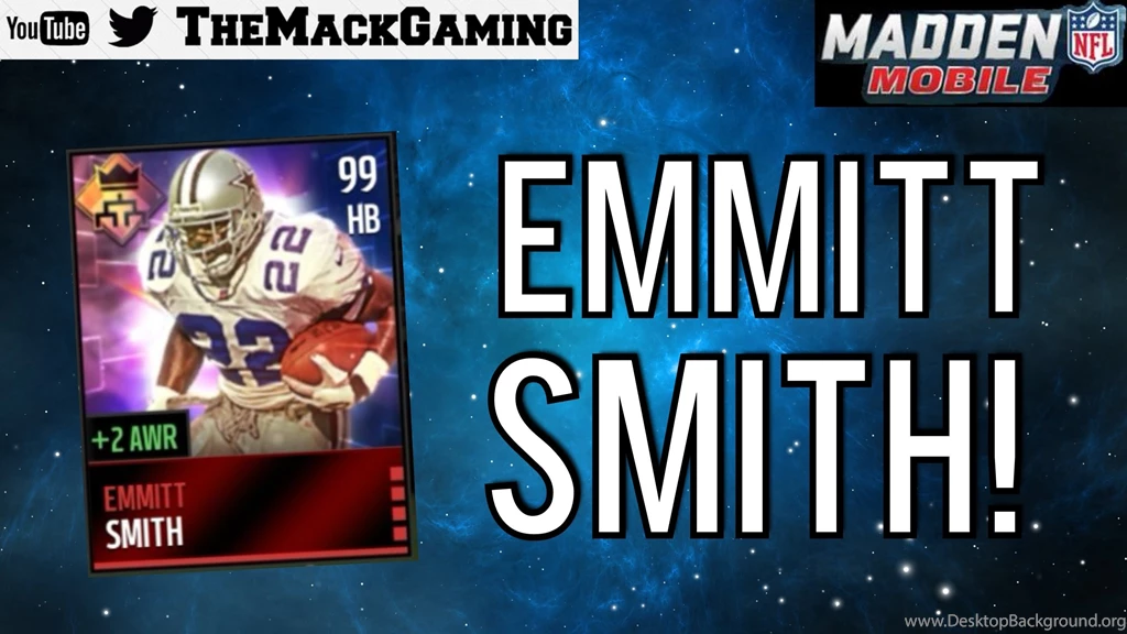 99 Overall Emmitt Smith! Madden NFL Mobile YouTube