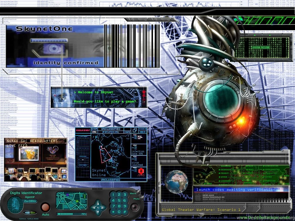 My Free Wallpapers Abstract Wallpapers : Skynet One