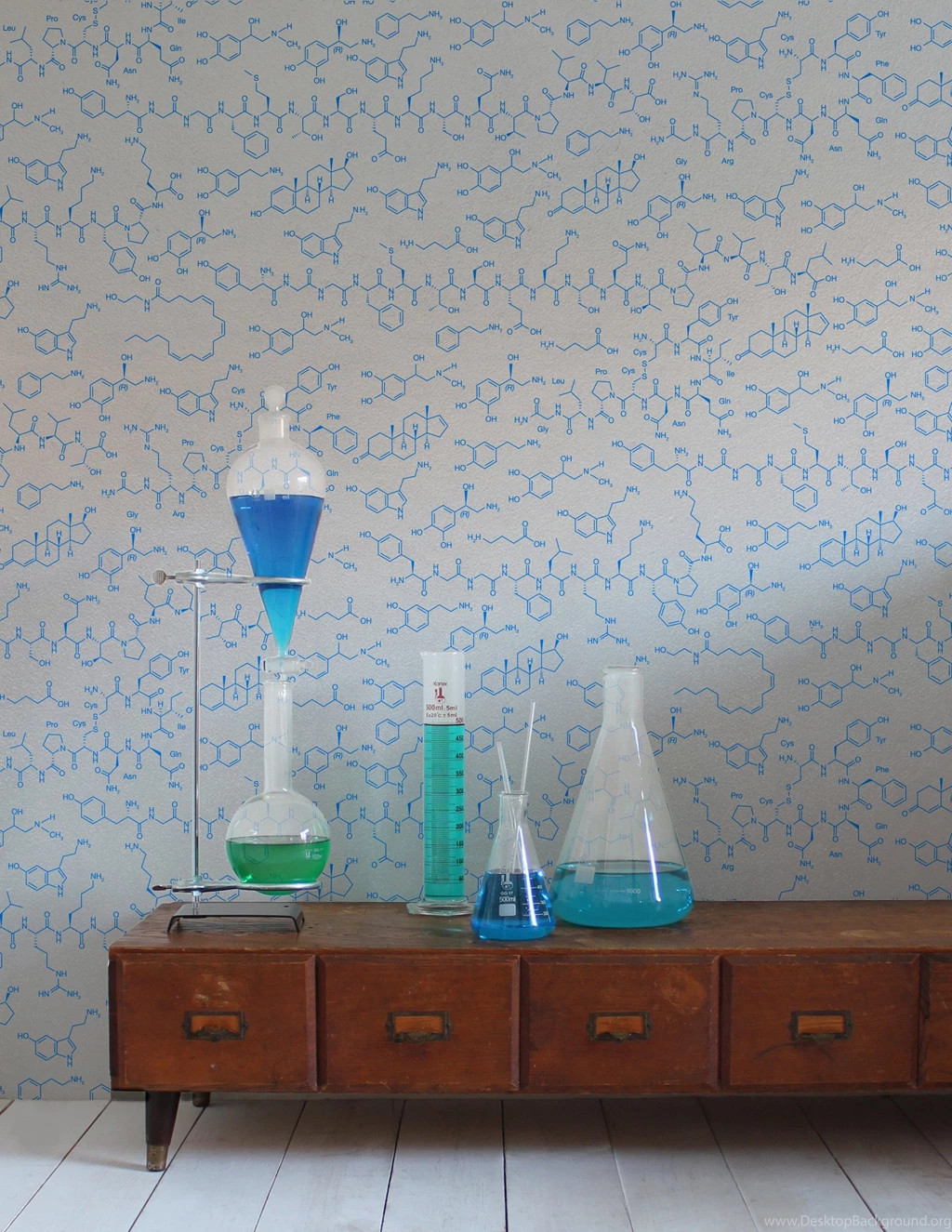 Love Molecules Mylar Wallpapers In Silver Azzurro Design By Aimee ...