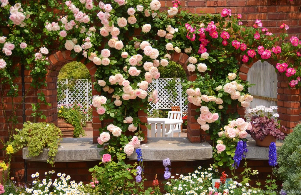 Gardens Wallpaper: Rose Garden Desktop Backgrounds 1750 ...