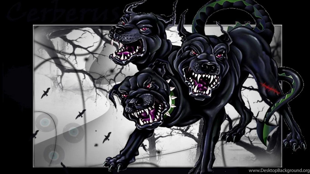 Wallpapers Wolf Demon Free Hd Cerberus With Heads X 1366x768 ...