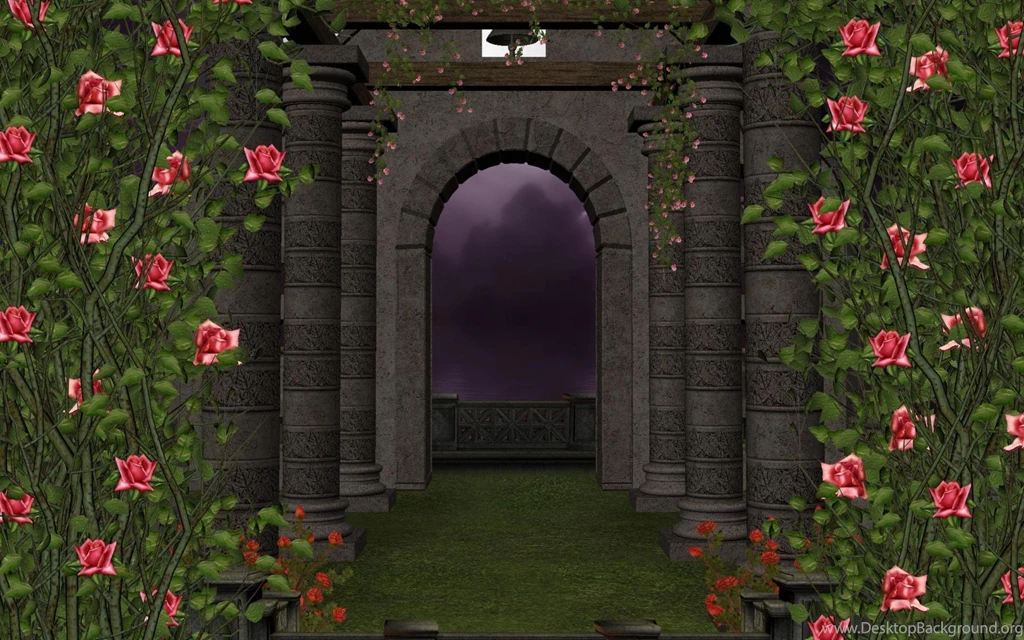 ROSE GARDEN OF LOVE WALLPAPER (