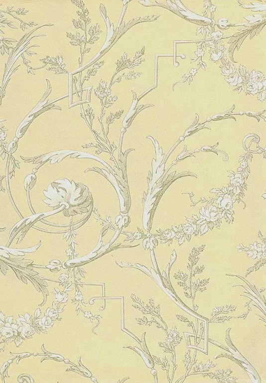 Cherub Toile Wallpapers In Cream