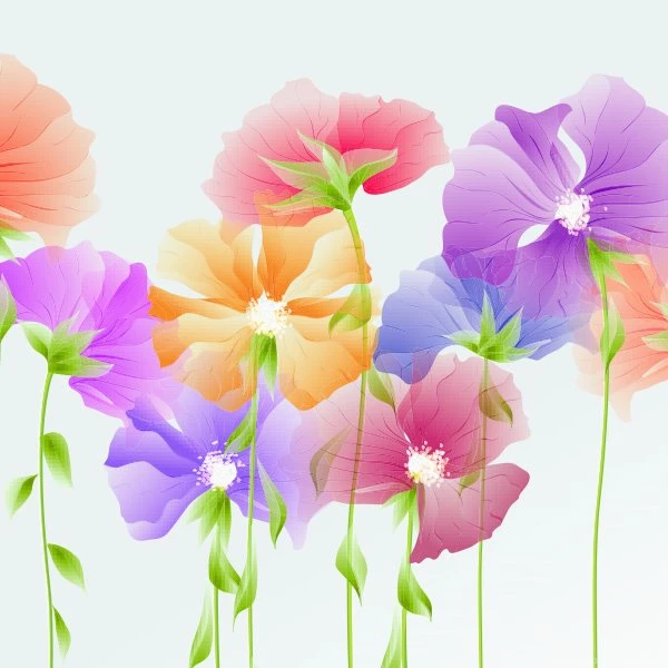 Dainty Spring Flowers Vector Backgrounds Backgrounds Free Download