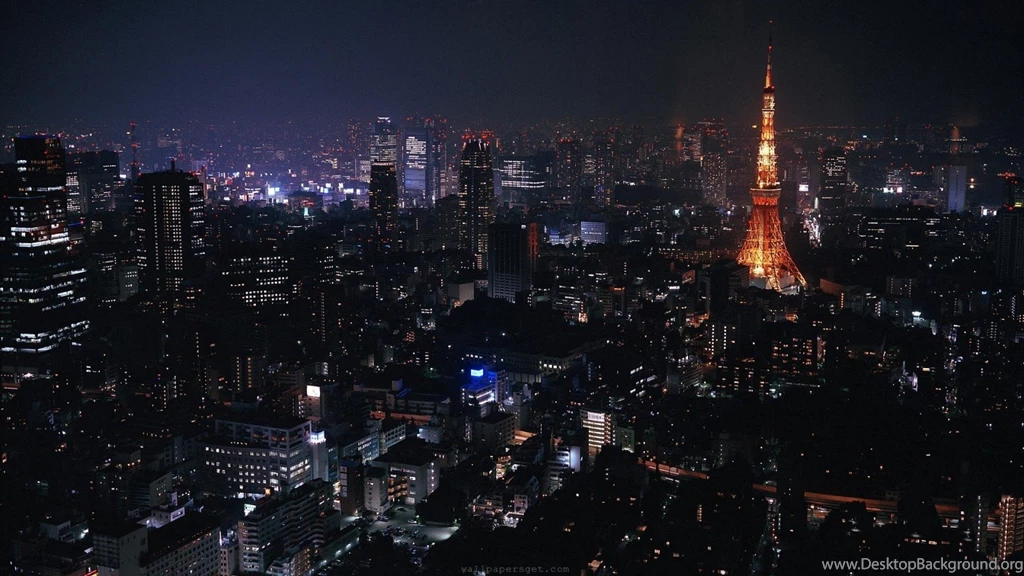 Landscape Night Tokyo Wallpapers Black City Image Description