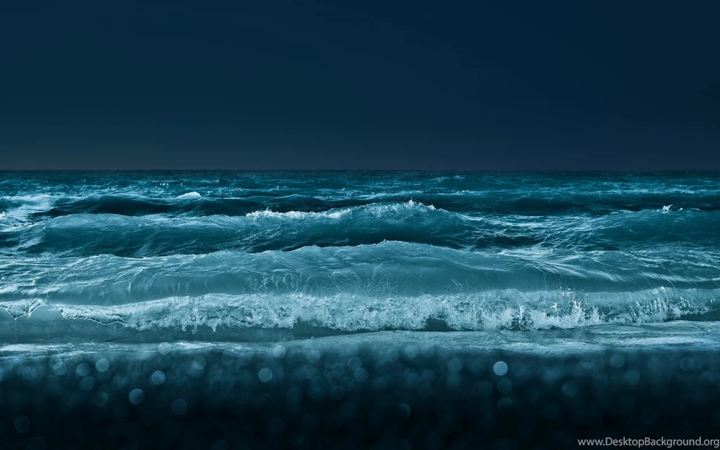 1680x1050 Ocean Waves At Night Wallpapers