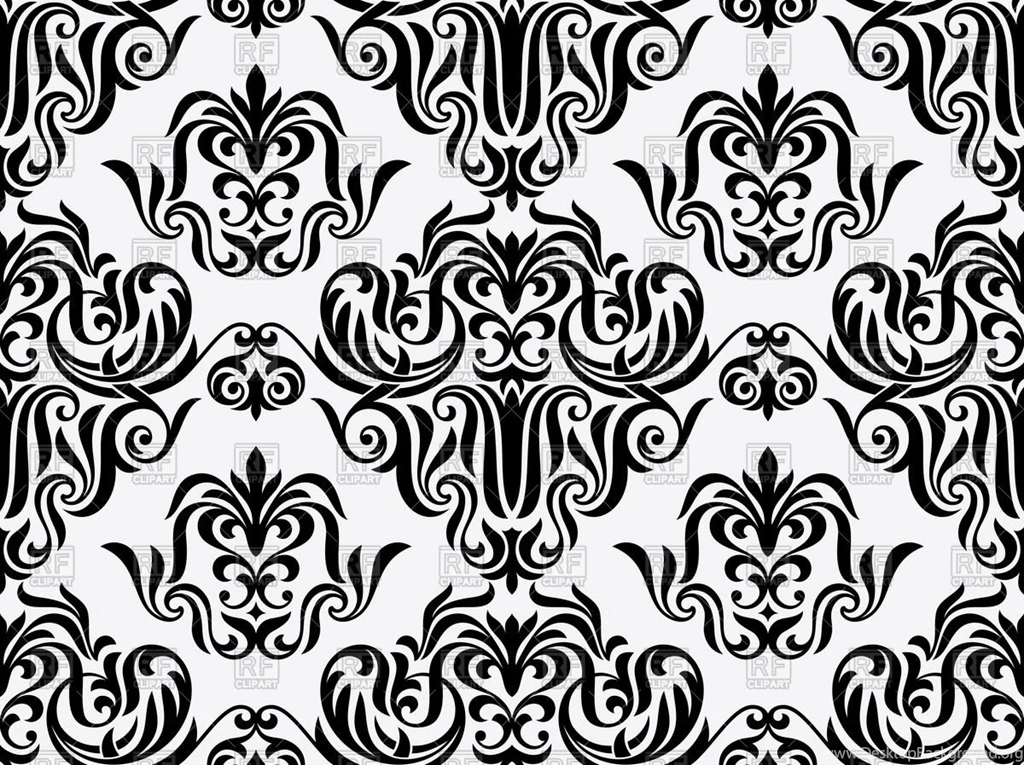 Black Ornate Seamless Wallpaper, 51051, Backgrounds, Textures ...