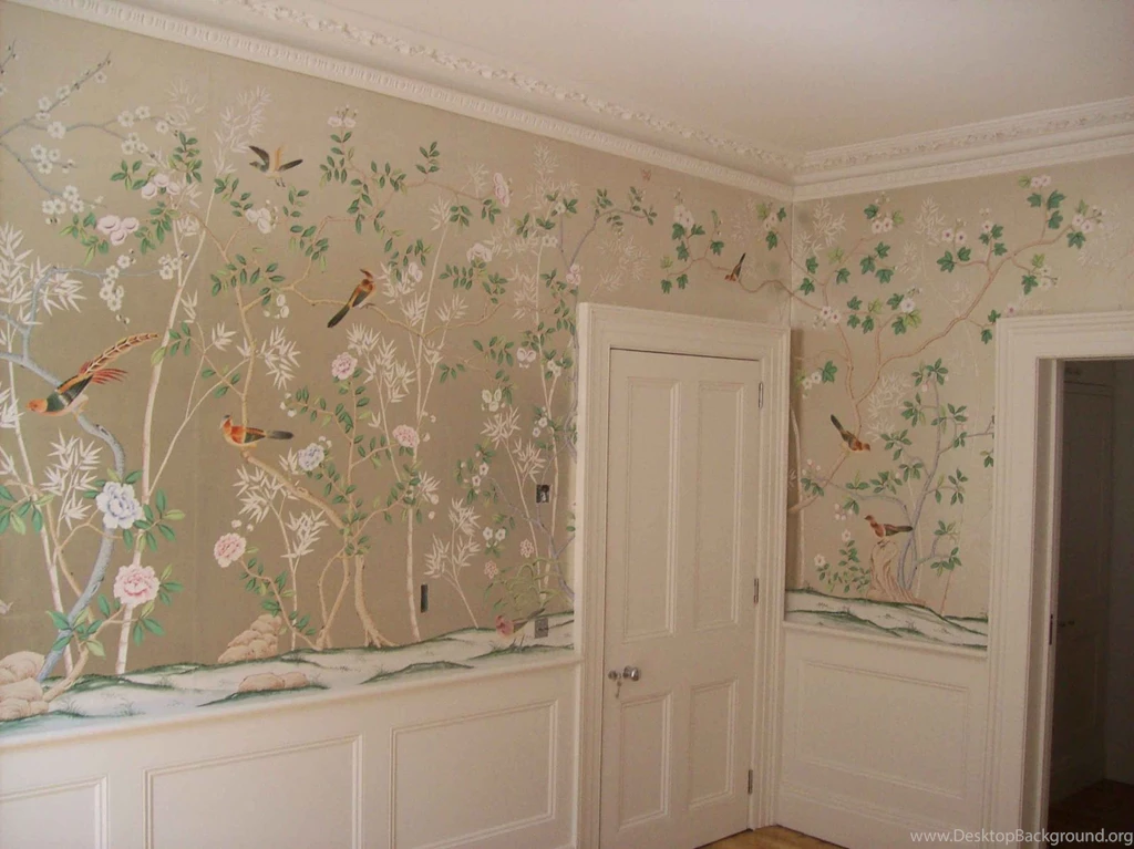 Sybaritic Spaces: Gorgeous Green Dining Room: De Gournay Wallpapers ...