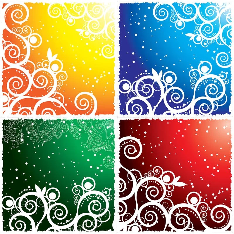 Ornate Winter Backgrounds Vector