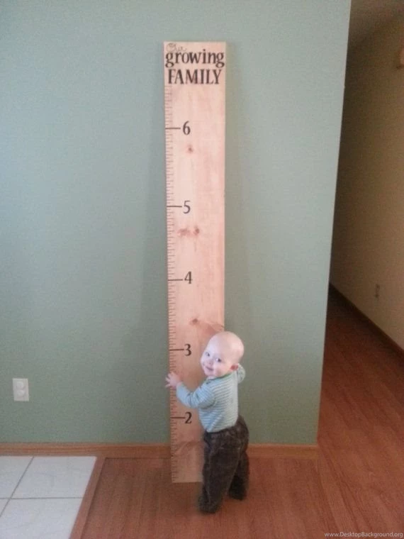 Hand Painted Childrens Growth Charts "Our Growing Family" Naural ...