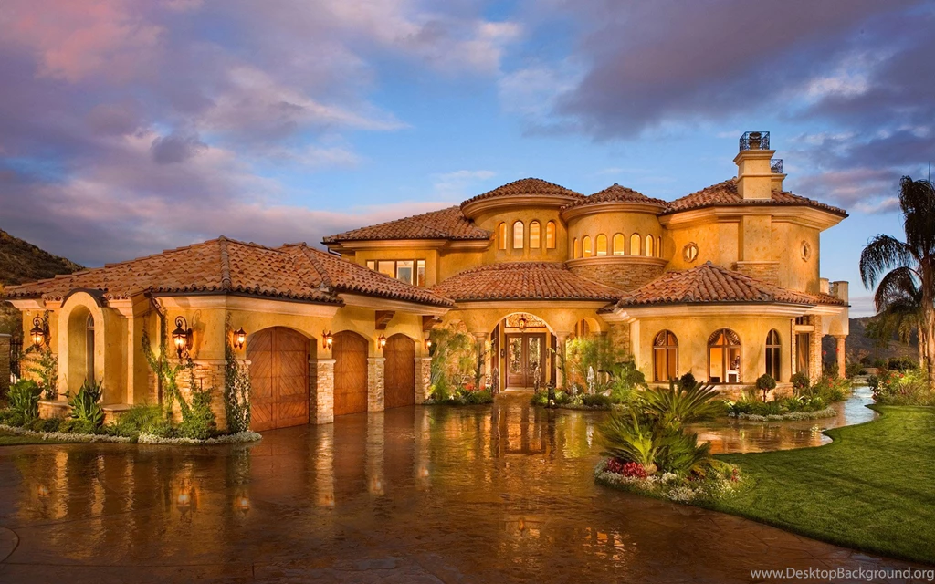 Beautiful House In A Rainy Day