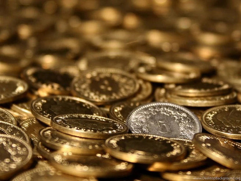 Beautiful Golden Coin Desktop Wallpapers