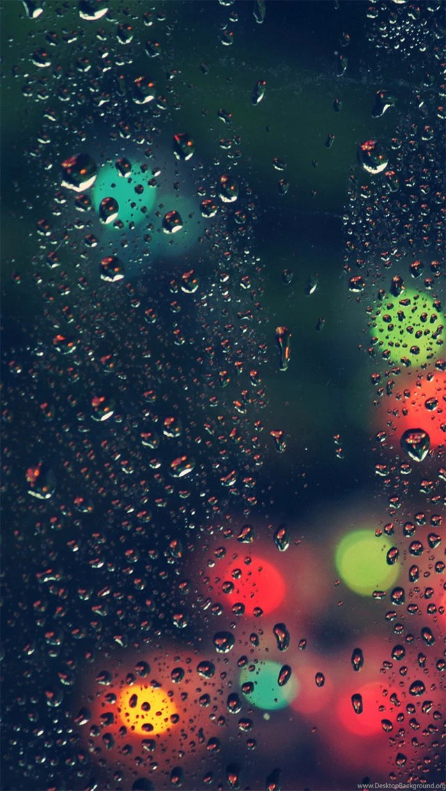 Window Rain Bokeh Christmas Lights iPhone 5 Wallpapers / IPod ...