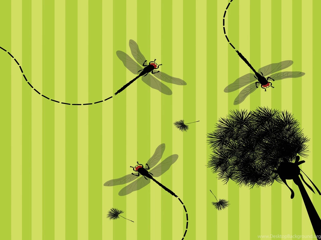 Green Tree And Dragonfly Backgrounds Animals, Nature PPT ...