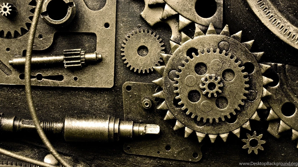 SuperHD.pics: Bronze Clockwork Gears Machinery Metal Desktop ...
