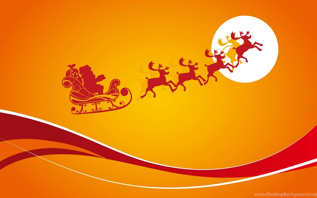 Santa Claus Brings Gifts To Use Deer Wallpapers