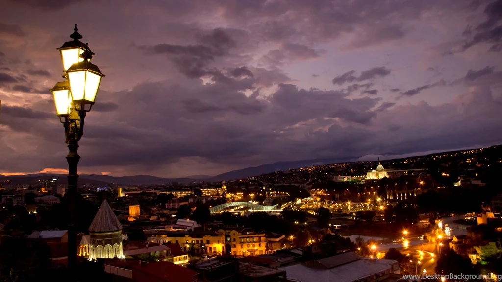 1920x1080 Tbilisi, Panorama, Building, Georgia, Night, Capital ...