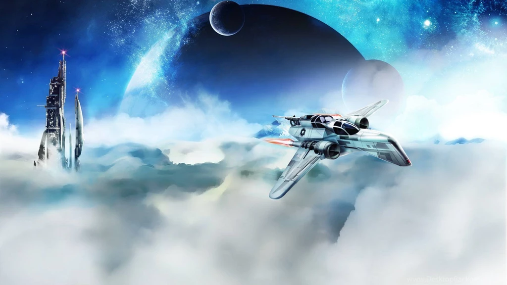 Space Colorful Futuristic Planets Spacecraft Wallpapers (