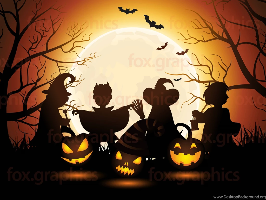 Halloween Backgrounds Vector Fox Graphics