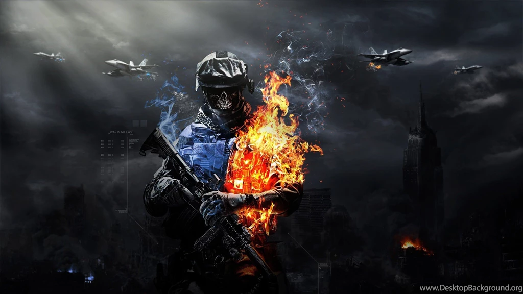 Artwork Battlefield 3 Buildings Explosions Flames Jet Aircraft ...