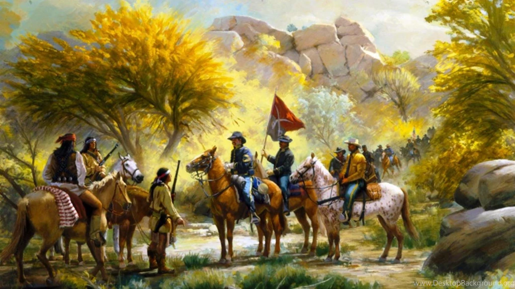 MEETING WITH THE INDIANS WALLPAPER   (