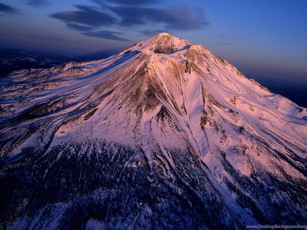 Mount Shasta Landscapes Mountains Snow Volcanoes Wallpapers ...