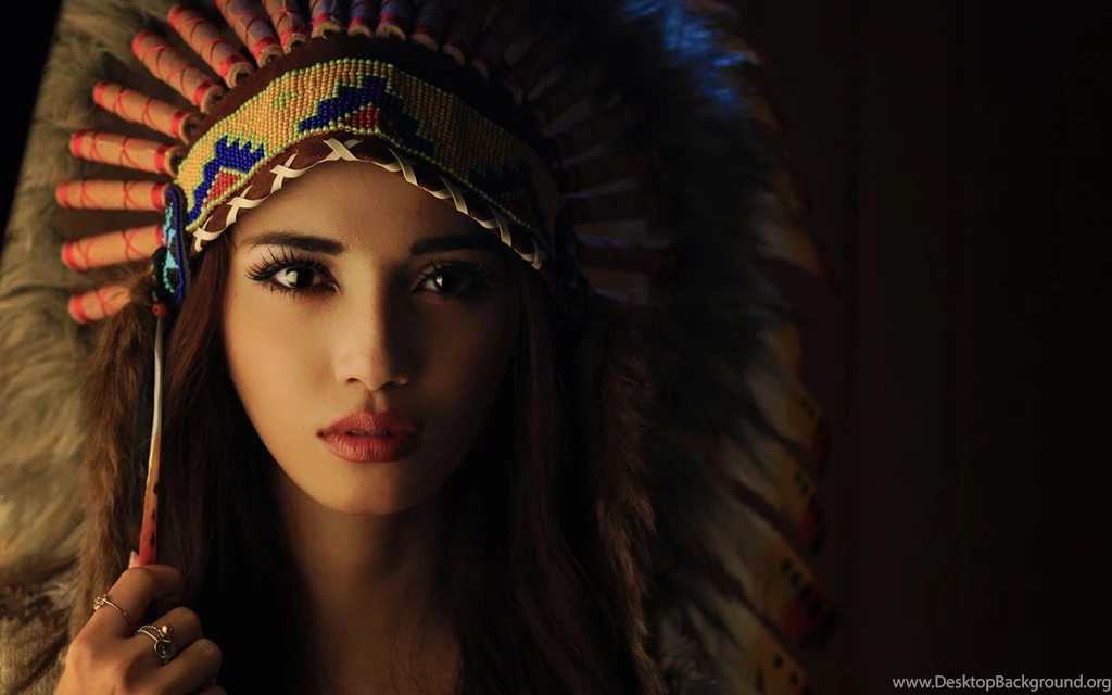 Beautiful Girl Makeup Light Feather Hat Indian Wide HD Wallpapers ...