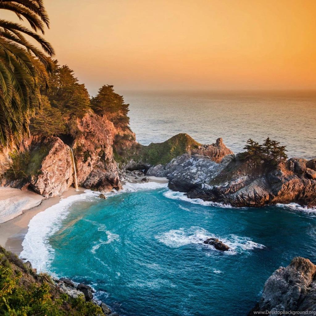 Download McWay Falls In Big Sur, California, USA HD Wallpapers For ...