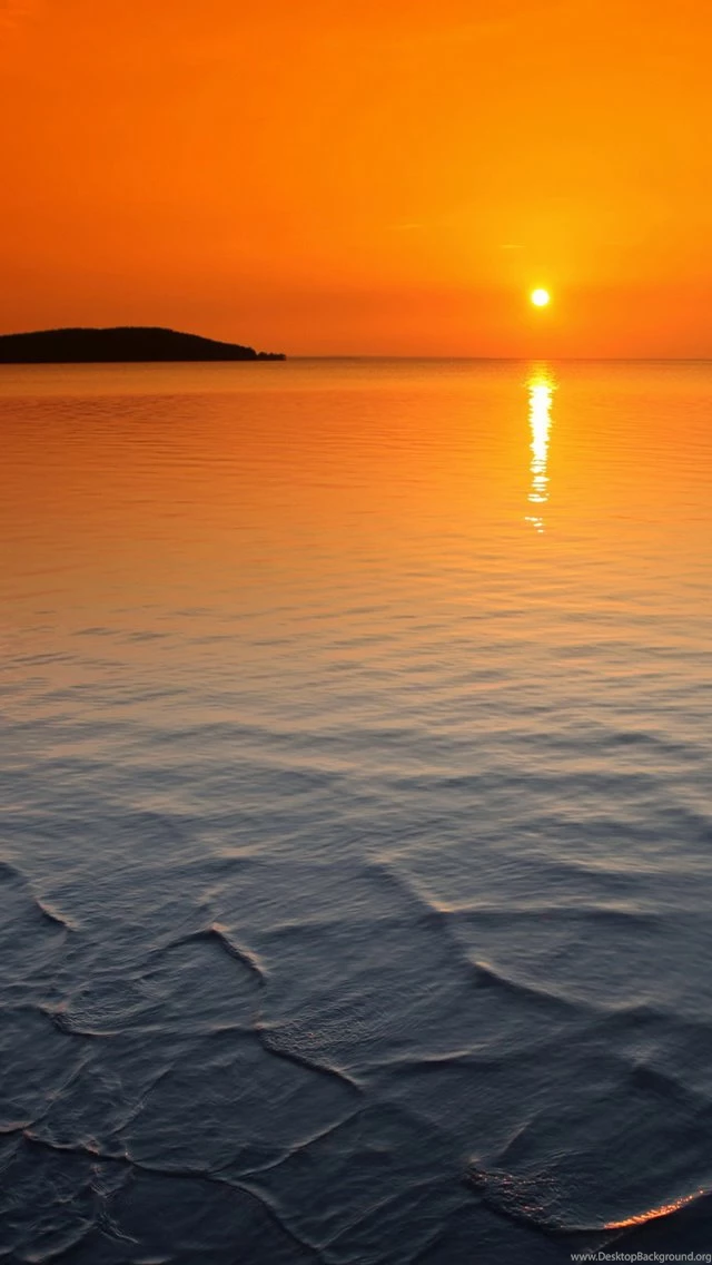 Orange Horizon Sunset iPhone 5s Wallpapers Download