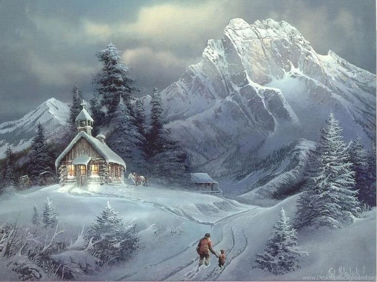 Paintings Wallpapers Winter Snow Widescreen Wallpapers Winter ...