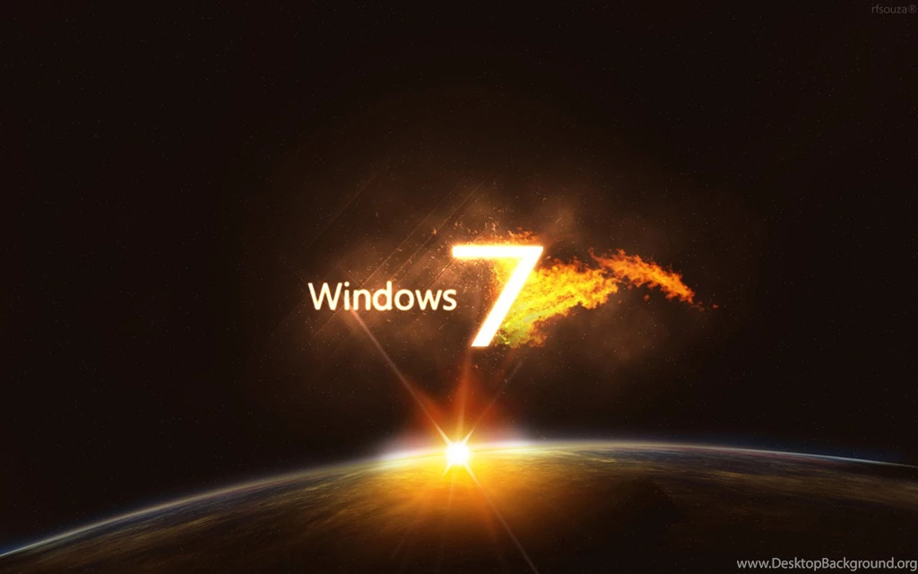 Desktop Wallpapers · Gallery · Windows 7 · Windows 7 Fiery Sunrise ...