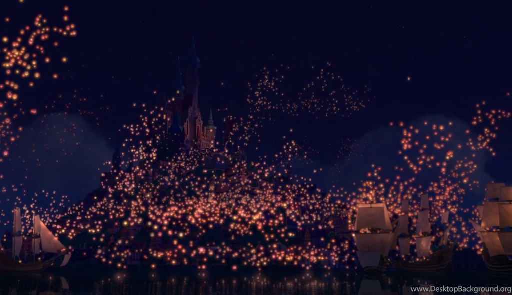Disney Company Movies Night Lights Lanterns Tangled Rapunzel