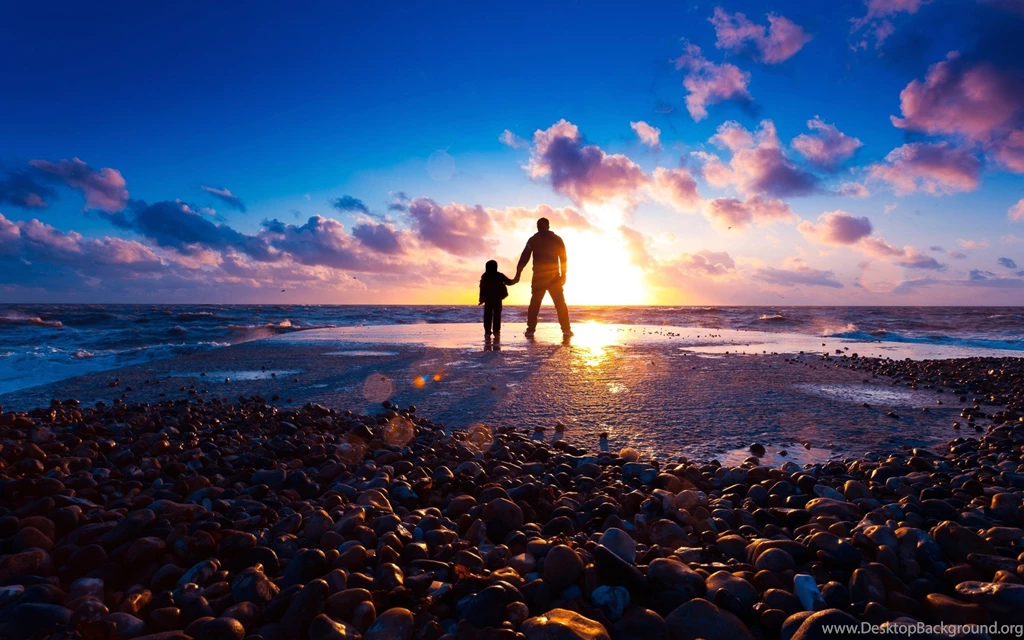 Wallpapers Father And Son At Beach 1920 X 1200 People Men Women ...