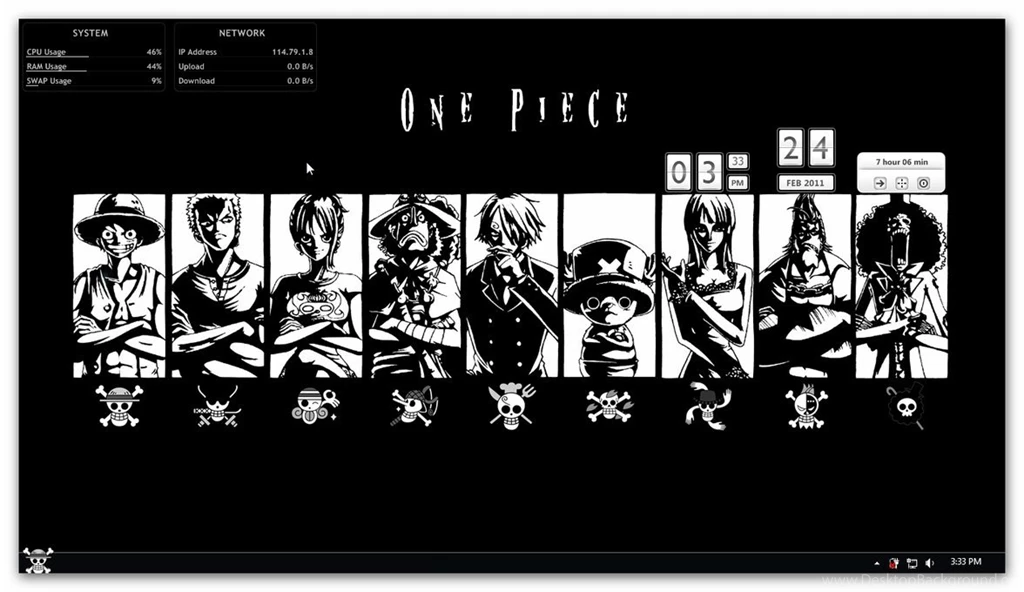 One Piece Black And White