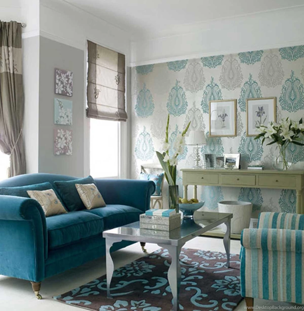 Best Decorative Soft Blue Living Room Wallpapers Design Likewise ...